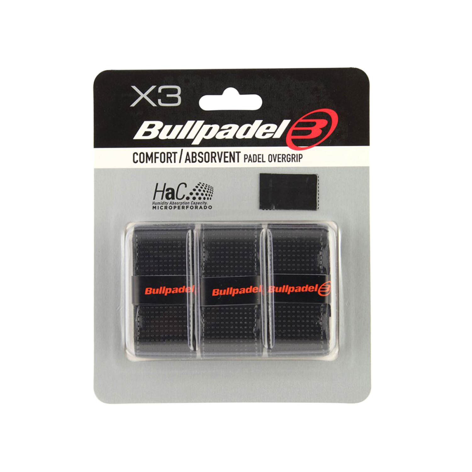 BULLPADEL OVERGRIPS BLACK (X3)