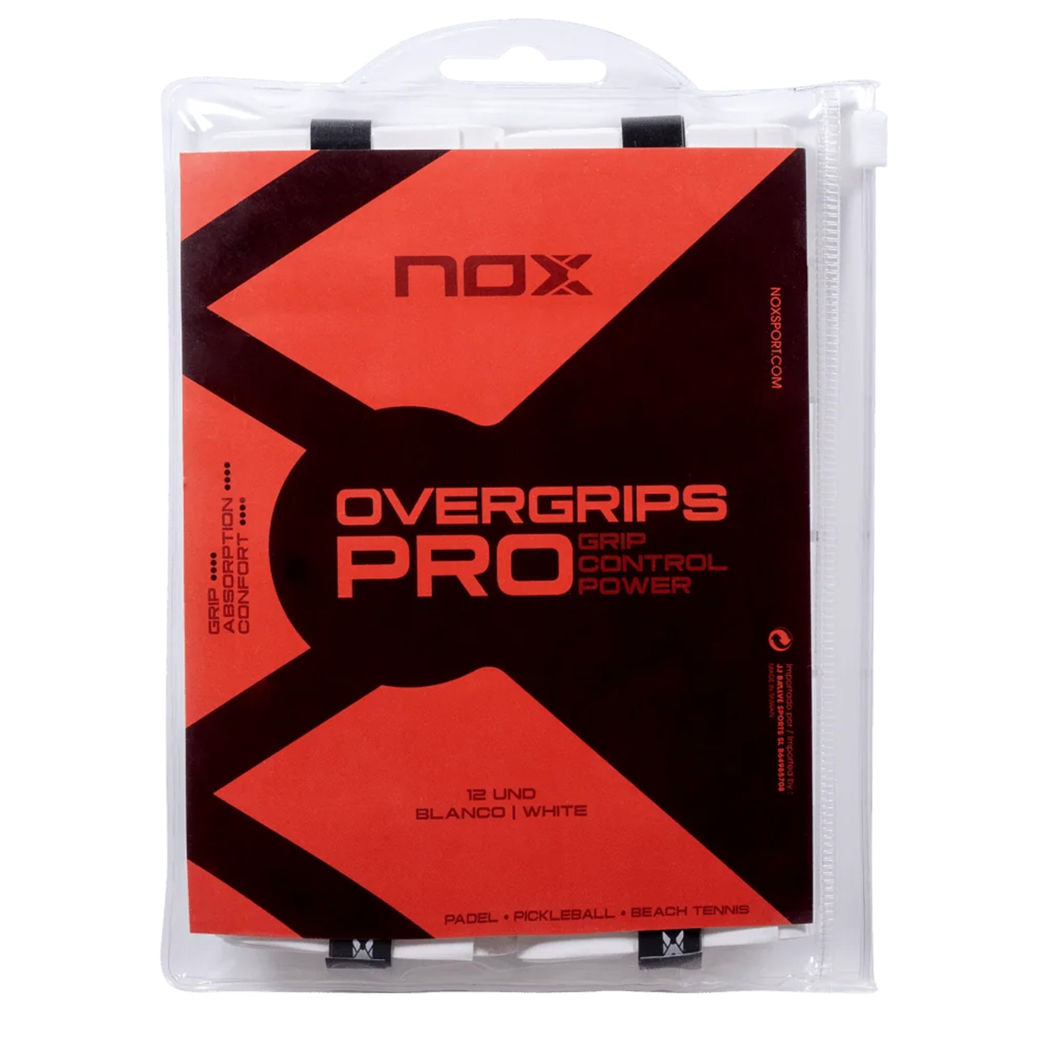  NOX OVERGRIP PRO WHITE (X12)