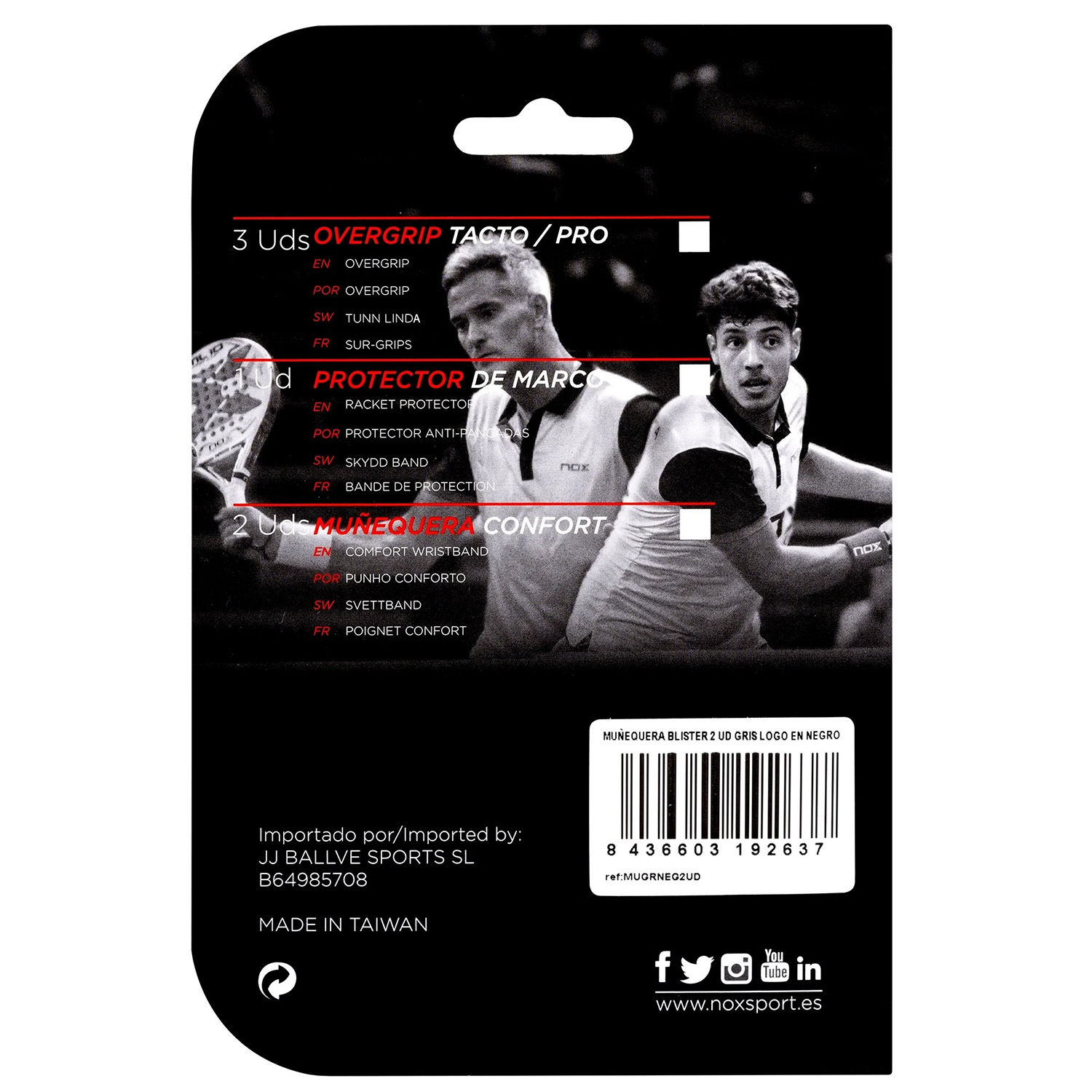 NOX RED WRISTBANDS (X2)